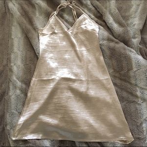 Gold slip dress