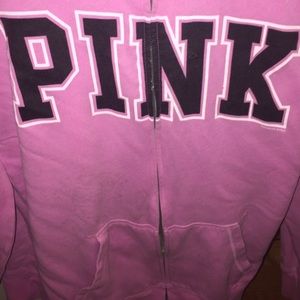 Zip up pink sweatshirt