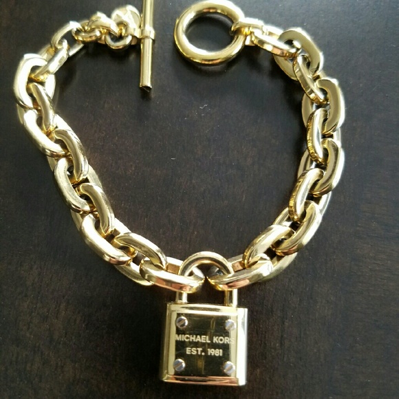 Michael Kors Jewelry - Michael Kors Chain & Logo Padlock Bracelet