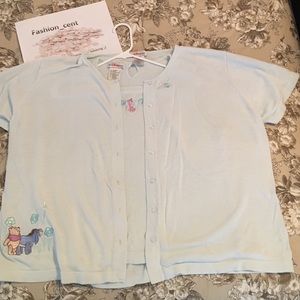 Disney 2piece sweater embroidered w/ Winnie Pooh+