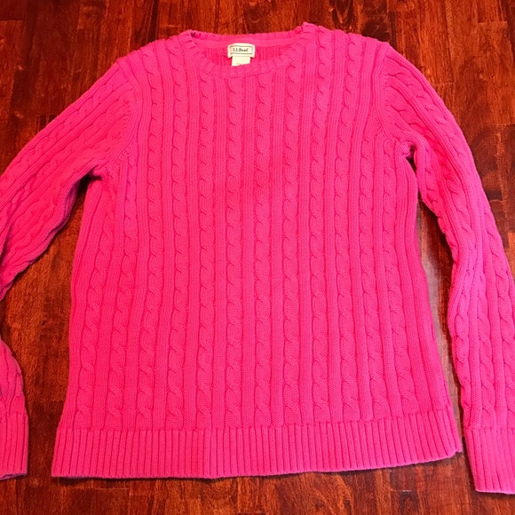 LL Bean cable knit sweater
