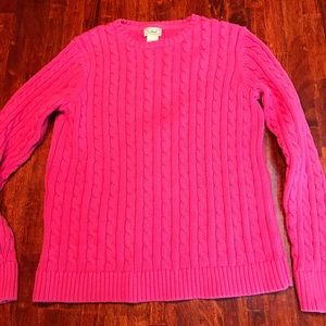 LL Bean cable knit sweater