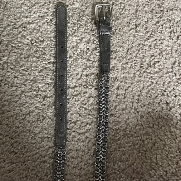 NWOT Express Silver and Gray Chain Belt