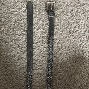 NWOT Express Silver and Gray Chain Belt
