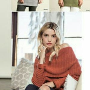 Nwt UMGEE Chunky Soft Off Shoulder Warm Cowl Neck