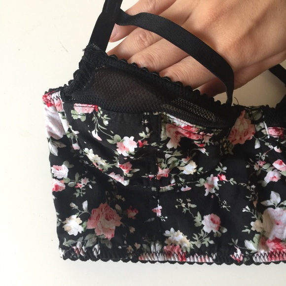 ❗SOLD❗Floral Strappy Bralette/Bustier - Picture 4 of 4