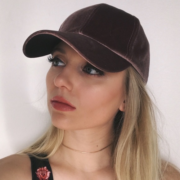 RESTOCKED • dusty rose velvet baseball cap • - Picture 3 of 4
