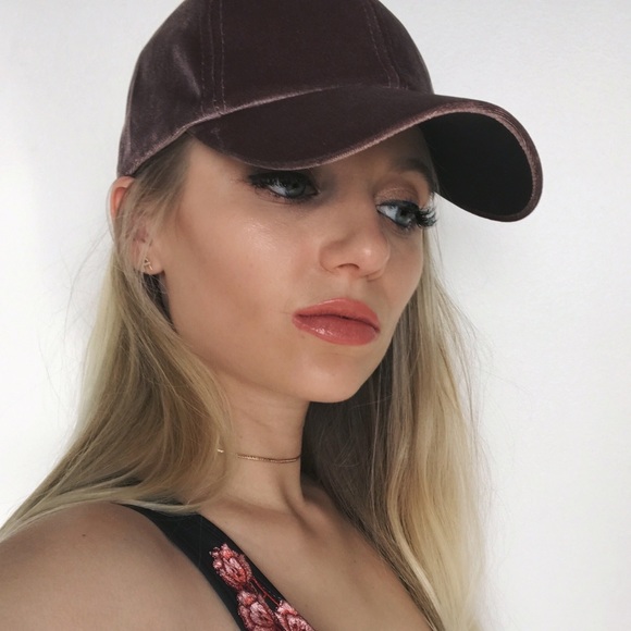 RESTOCKED • dusty rose velvet baseball cap • - Picture 4 of 4