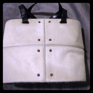 White pony hair bag