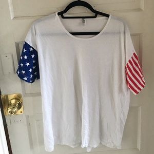 American Apparel American flag T shirt