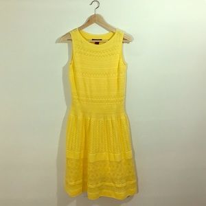 Lauren Ralph Lauren Dress - Yellow Pointelle Knit
