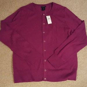 Ann Taylor pink purple cardigan