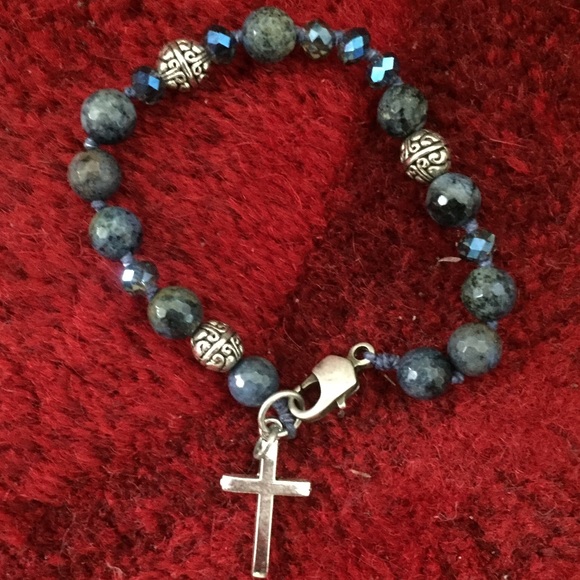 Beaded Bracelet with a Cross charm