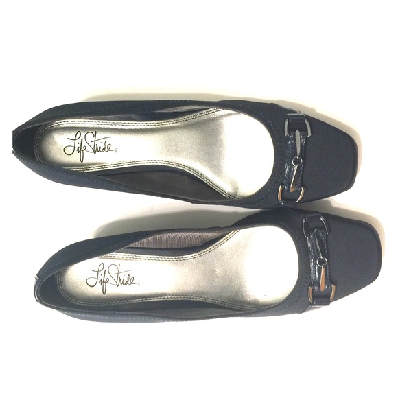 LifeStride Navy Blue Wedge Heel with Buckle