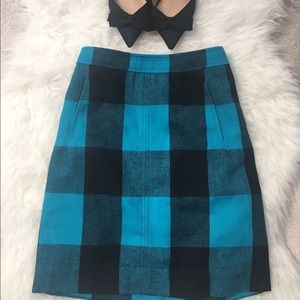 Banana Republic Plaid Pencil Skirt