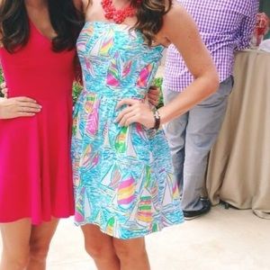"You Gotta Regatta" Lilly Pulitzer strapless dress