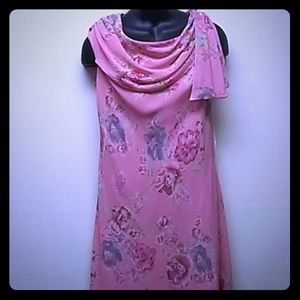 Gorgeous 1pc Pink floral print dress by David Warren