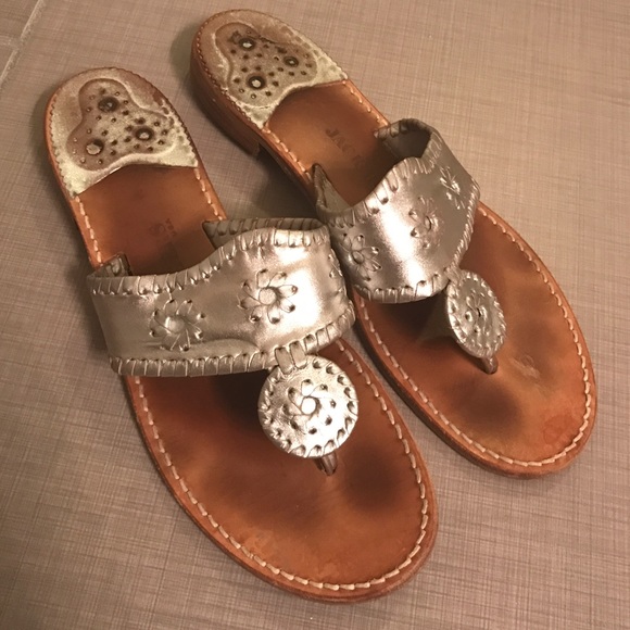 Jack Rogers Silver Hamptons Sandal