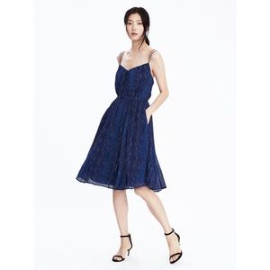Banana Republic strappy snake print dress - blue