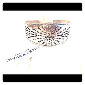 NWT Lucky Brand silver adjustable bracelet cuff