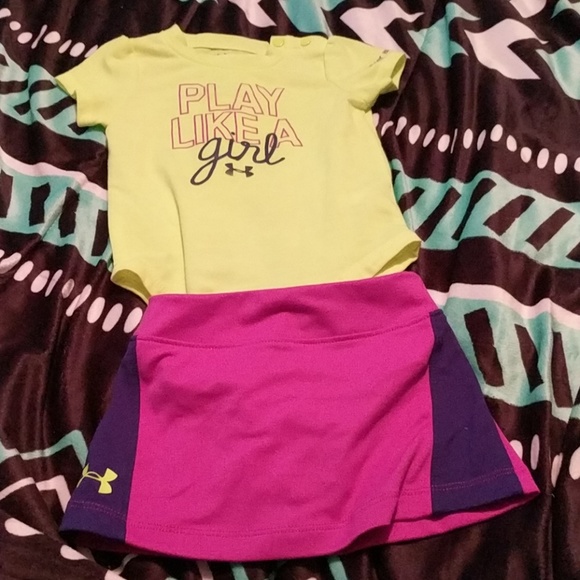 Baby girl onesie and skort set