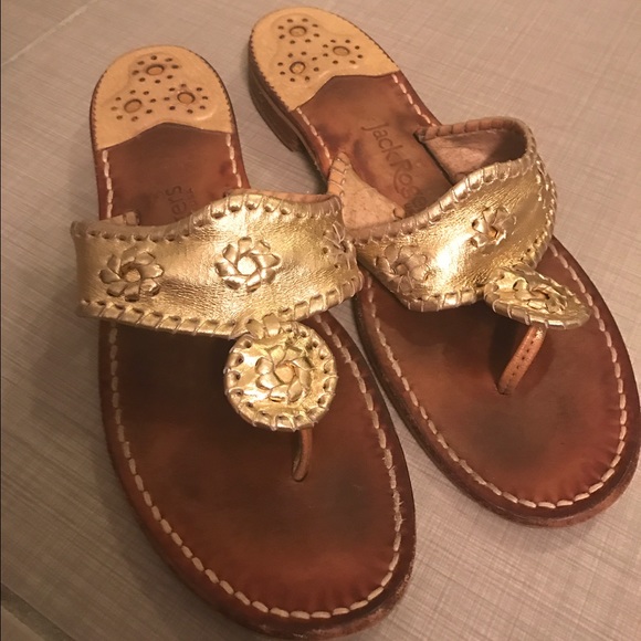 Jack Rogers Hamptons Sandal in Gold