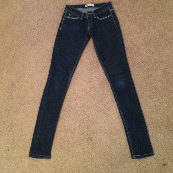 Levi 524 Too Superlow dark wash skinny jeans