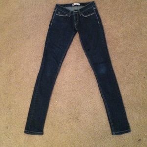 Levi 524 Too Superlow dark wash skinny jeans
