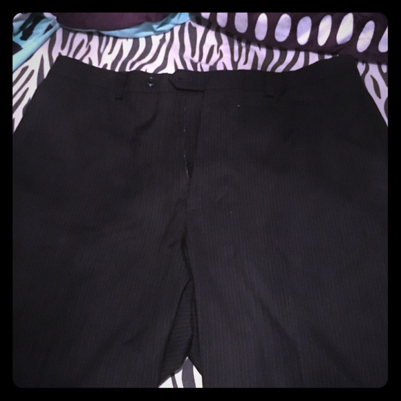 Black pin stripes dress pants