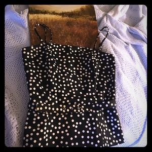 WHITE BLACK HALTER TOP