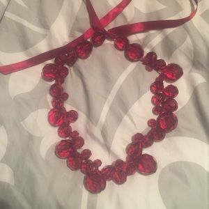 Charming Charlie Red Bead Necklace