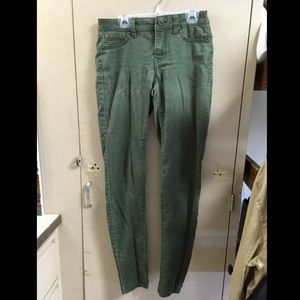 blue spice olive colored jeans