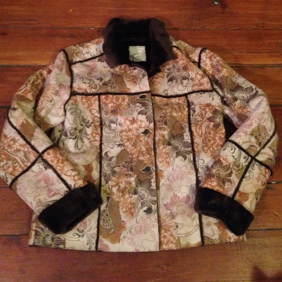 Xs J Jill Paisley Winter Jacket