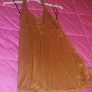 Velvet Forever 21 mini lace up dress