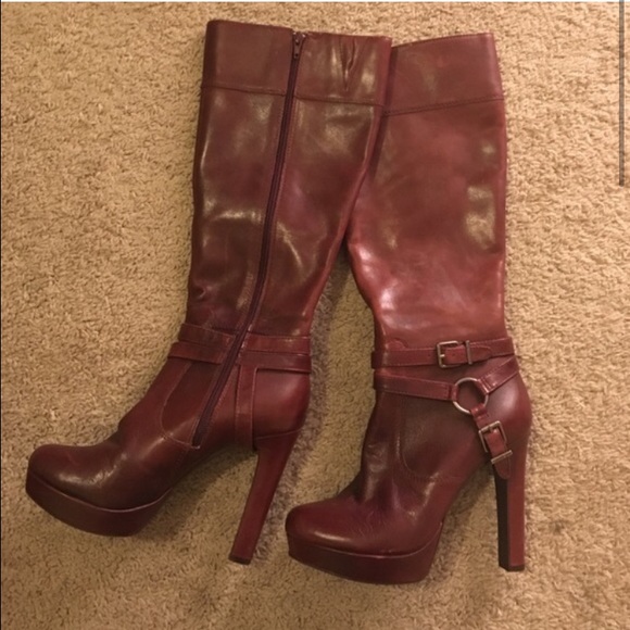 Giani Bini Burgundy Leather Boots!