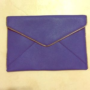 Rebecca Minkoff Leo cobalt blue envelope clutch