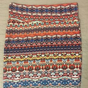 LulaRoe Multicolored Cassie Skirt - Large
