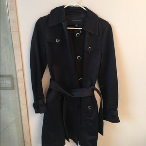 Banana Republic women's black trench coat -size L