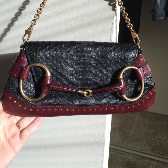 Gucci Handbags - Gucci snake skin bag .