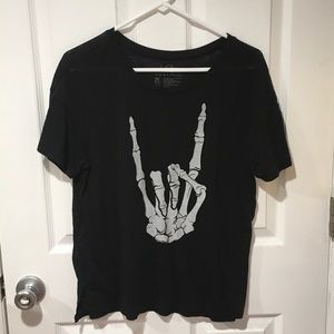 Skeleton Hand T Shirt
