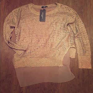Boutique gold sparkle sweater