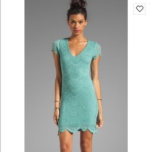 Nightcap Clothing Spanish Lace Dress in Seafoam
