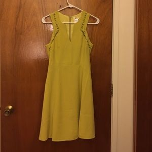 Mustard knee length dress