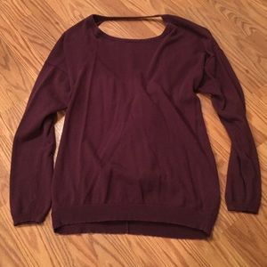 Tobi Maroon Sweater with Open Back