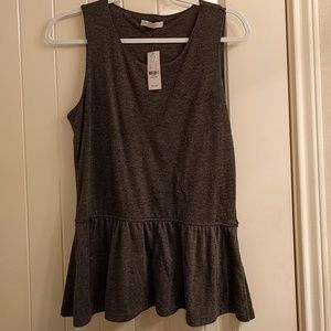 Womens Grey NY&CO Peplum top