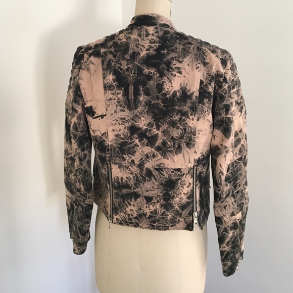 3.1 Phillip Lim Tie-dye Twill Motorcycle Jacket - Picture 2 of 8