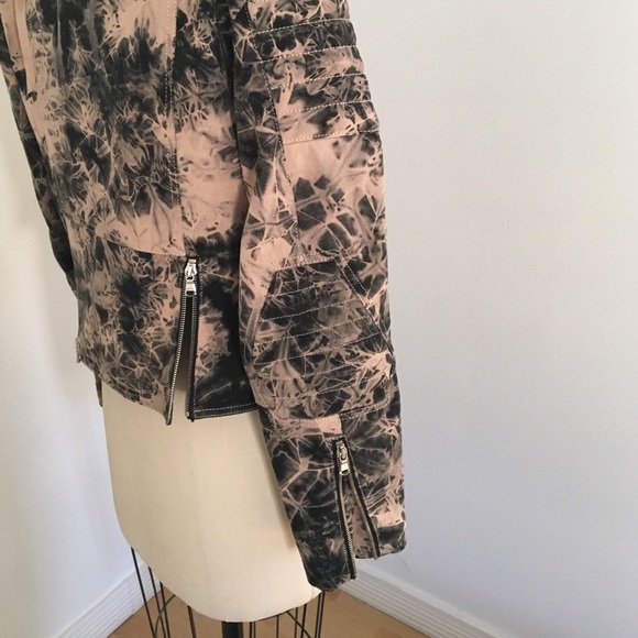 3.1 Phillip Lim Tie-dye Twill Motorcycle Jacket - Picture 3 of 8