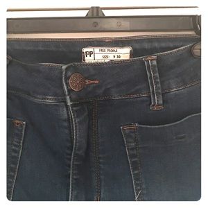 Free people high rise blue jeans