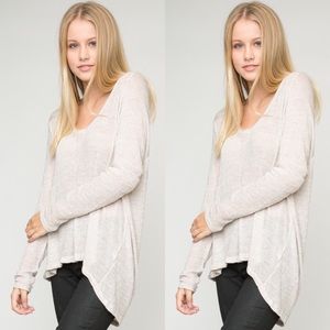Brandy Melville Cream Knit Long-Sleeve Sweater