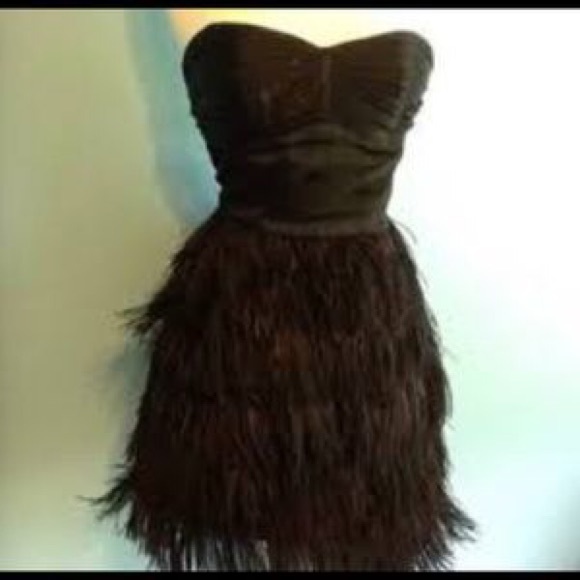 Express Real Ostrich Feather Dress